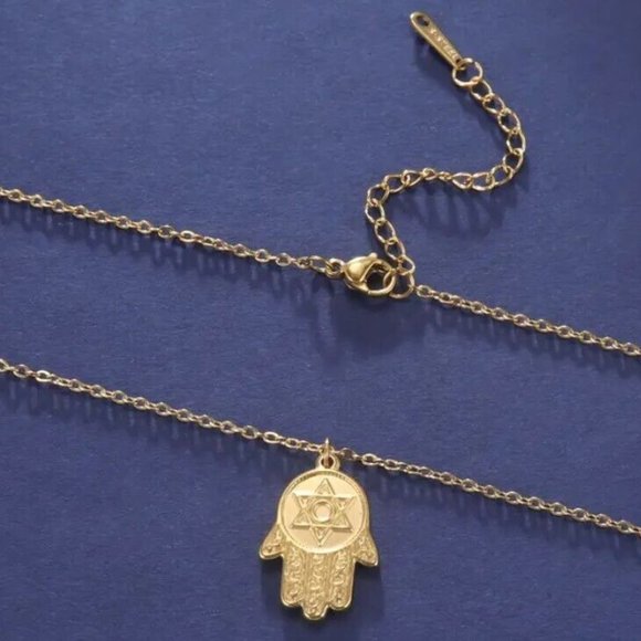 Evil Eye Good Luck Hamsa Star Of David Necklace Pendant Necklace Amulet - Picture 4 of 5
